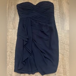Blue asymmetrical cocktail dress